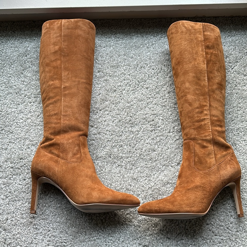 Sam Edelman Olencia brown suede knee high boots